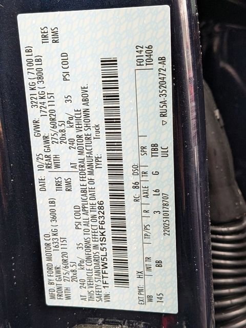 New 2025 Ford F150 Lariat w/ Equipment Group 501A Mid image 35