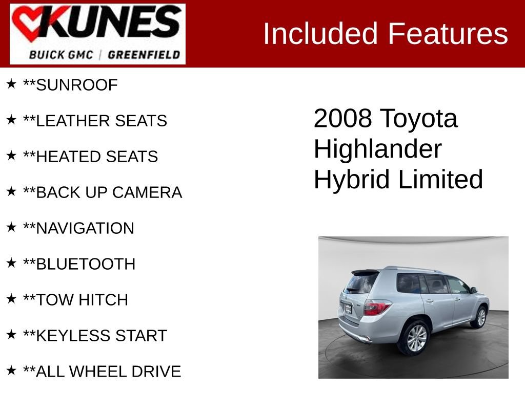 Used 2008 Toyota Highlander Limited AWD/4WD image 2