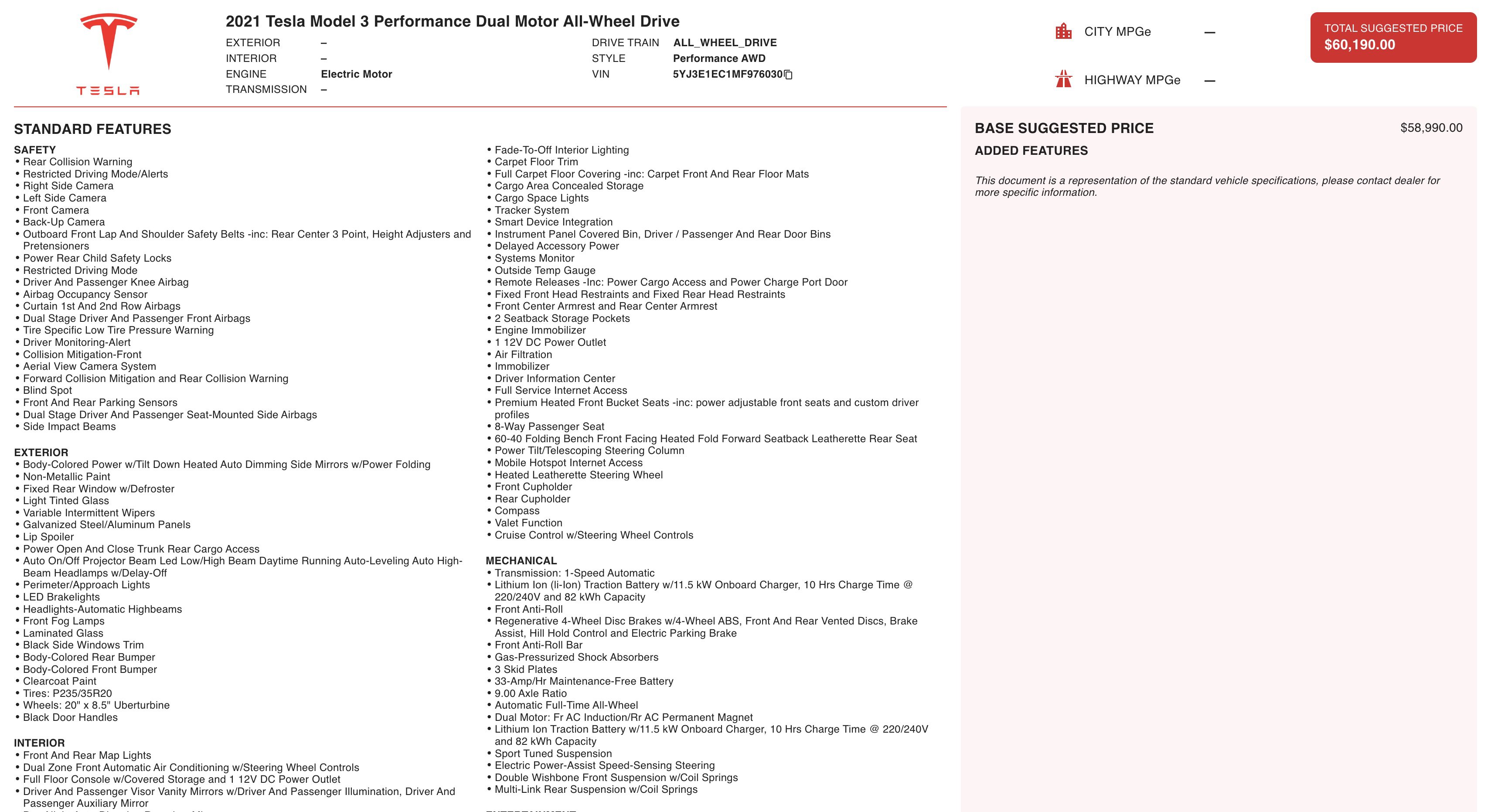Used 2021 Tesla Model 3 Performance image 2