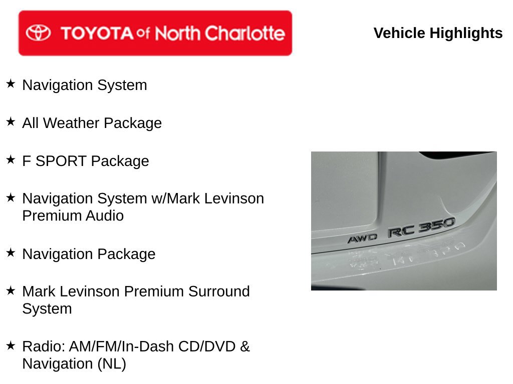 Used 2019 Lexus RC 350 F Sport AWD/4WD image 5