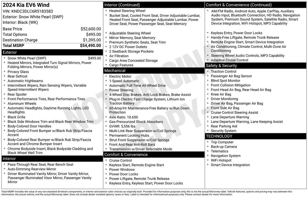 Certified 2024 Kia EV6 Wind AWD/4WD image 40