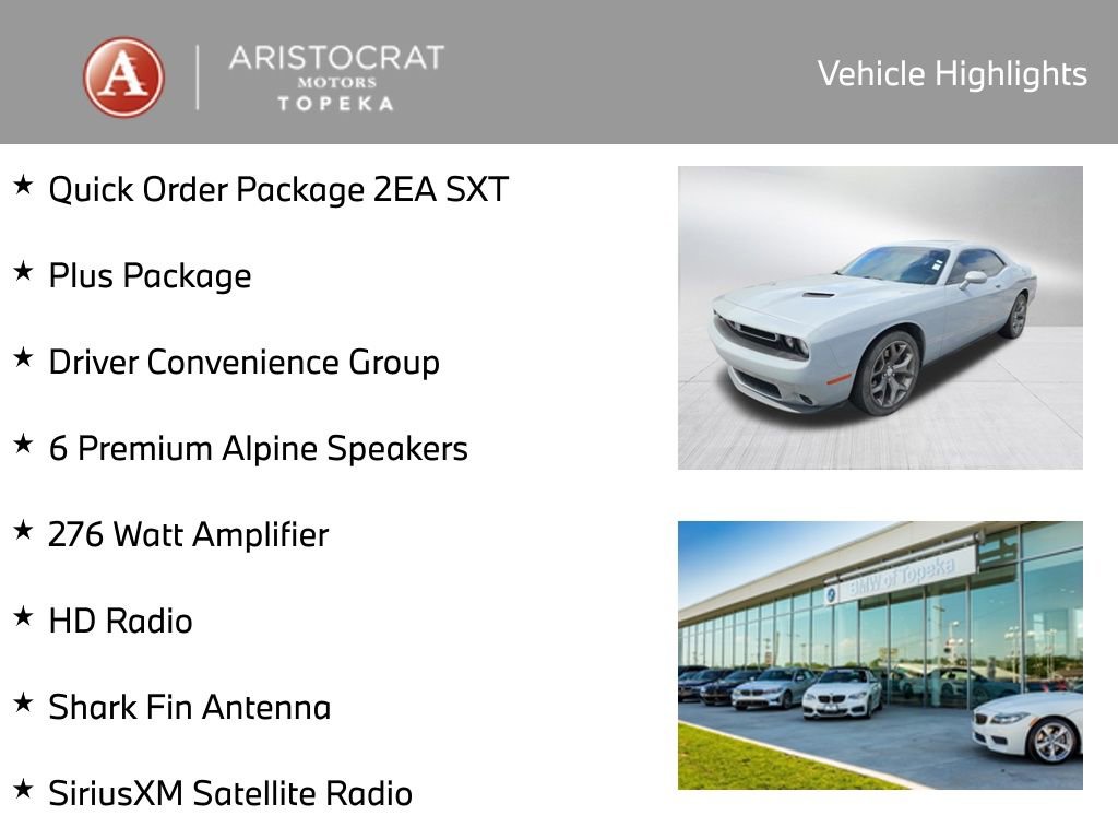 Used 2020 Dodge Challenger SXT w/ Plus Package RWD image 2