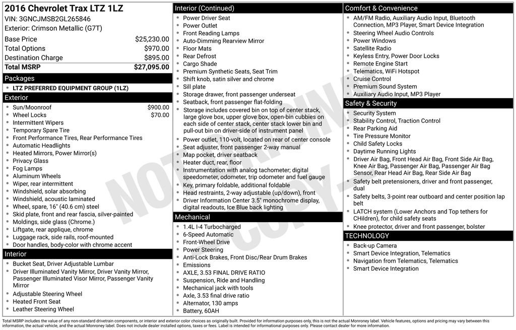 Used 2016 Chevrolet Trax LTZ image 4