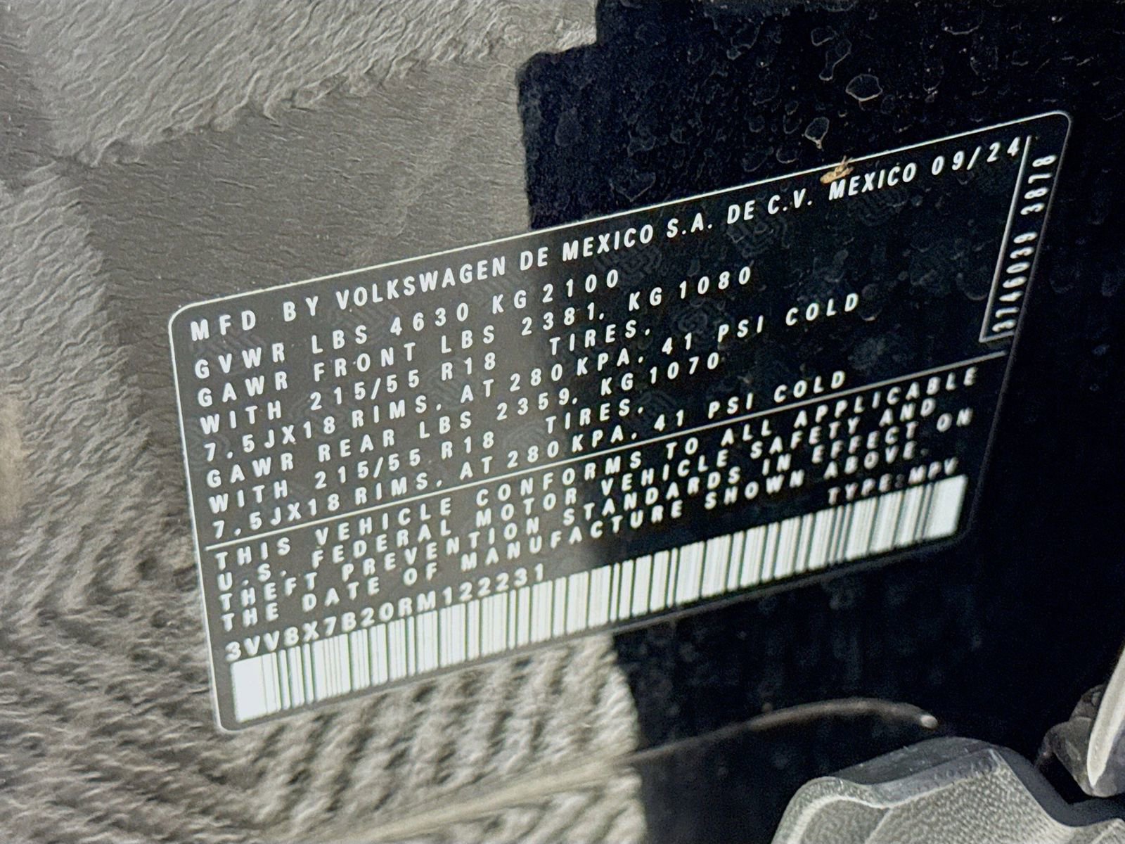 Certified 2024 Volkswagen Taos S AWD/4WD image 30