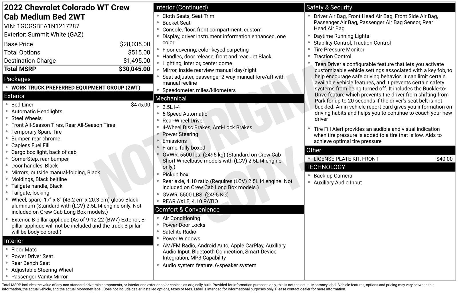 Used 2022 Chevrolet Colorado W/T image 6