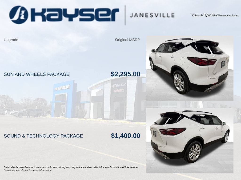 Certified 2019 Chevrolet Blazer LT w/ Sun and Wheels Package AWD/4WD image 2