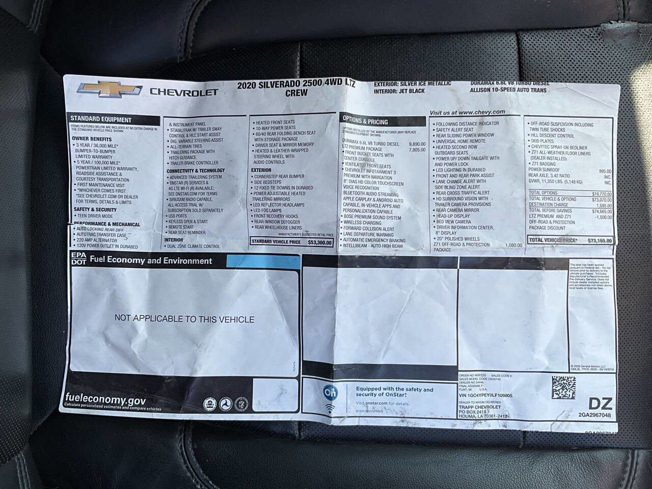 Used 2020 Chevrolet Silverado 2500 LTZ w/ LTZ Premium Package image 58