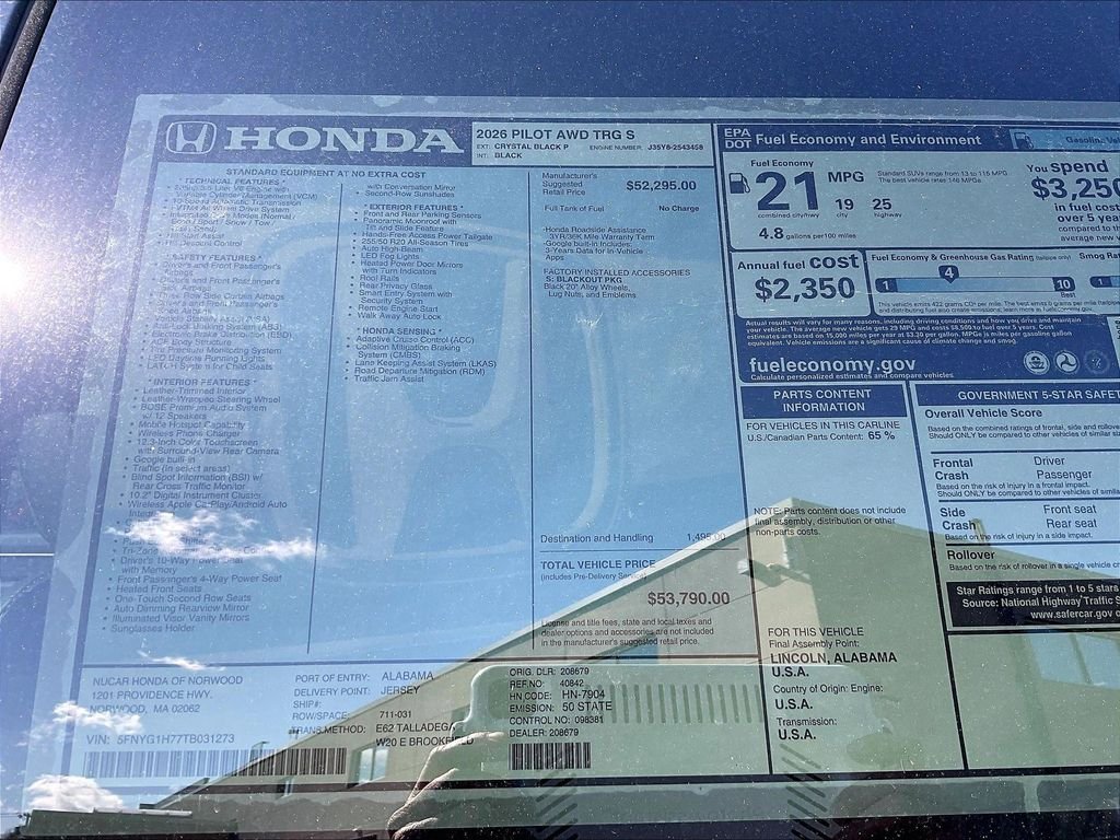 New 2026 Honda Pilot Touring image 18