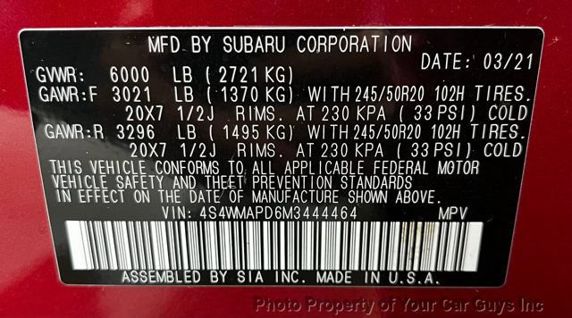 Used 2021 Subaru Ascent Limited w/ Technology Package AWD/4WD image 31