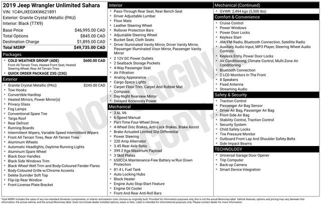 Used 2019 Jeep Wrangler Unlimited Sahara w/ Cold Weather Group image 7