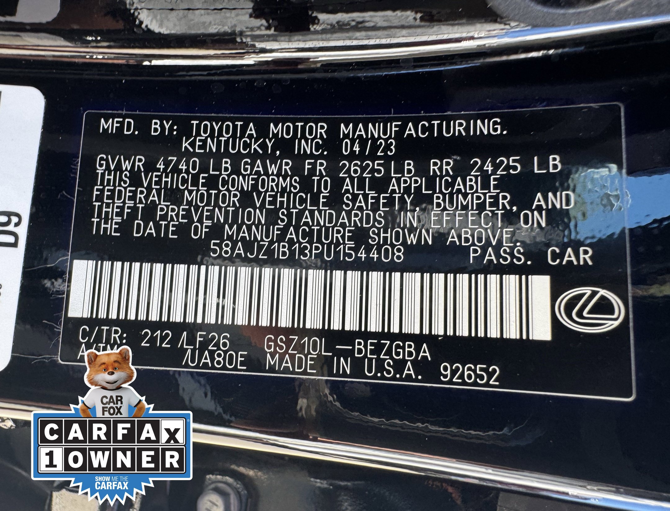 Used 2023 Lexus ES 350 F Sport w/ Accessory Package (Z2) FWD image 36
