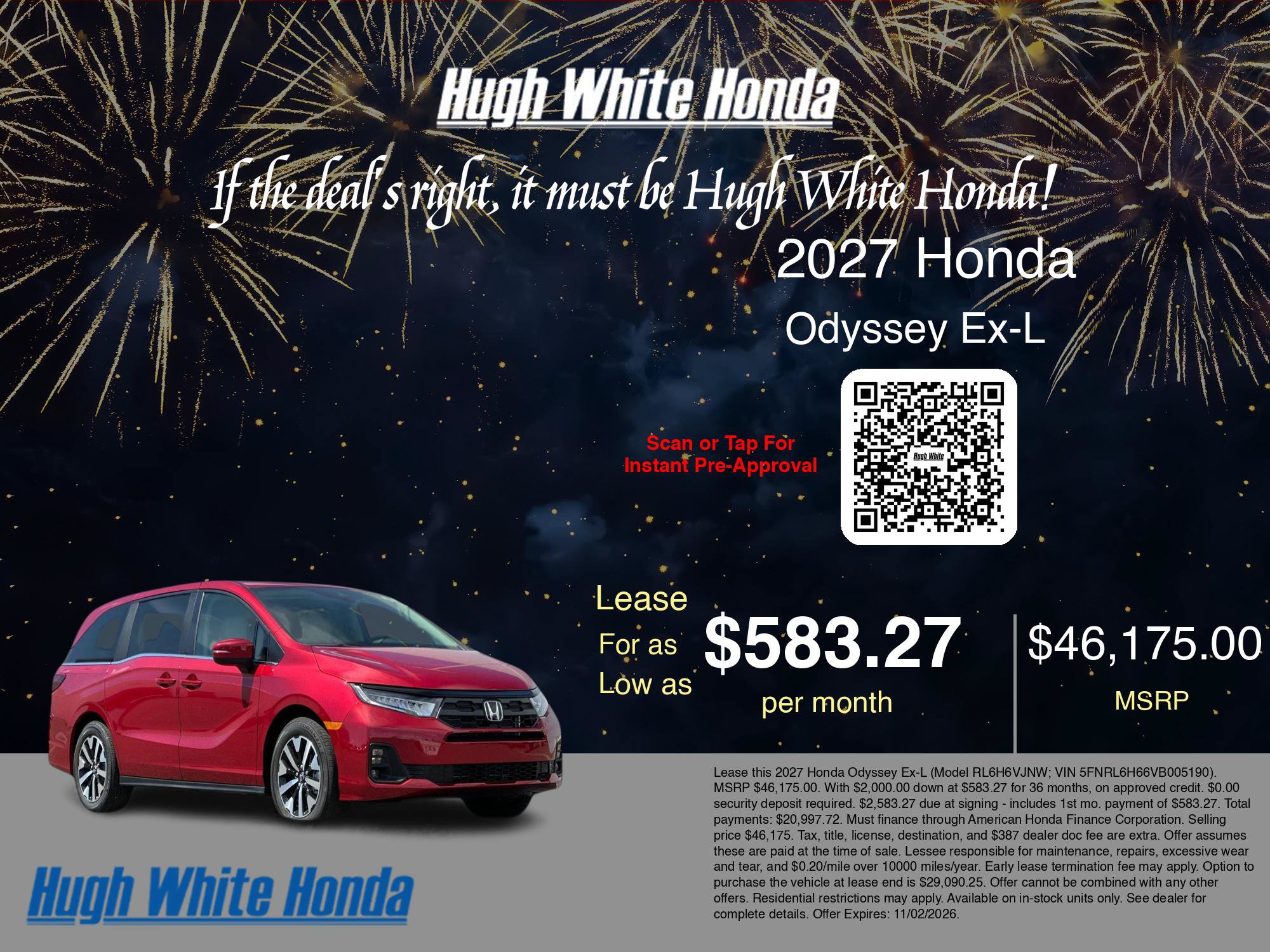 New 2027 Honda Odyssey EX-L image 5
