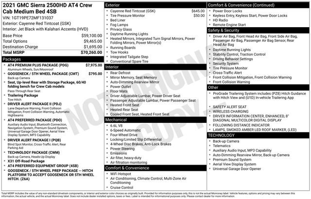 Used 2021 GMC Sierra 2500 AT4 w/ AT4 Premium Plus Package image 58