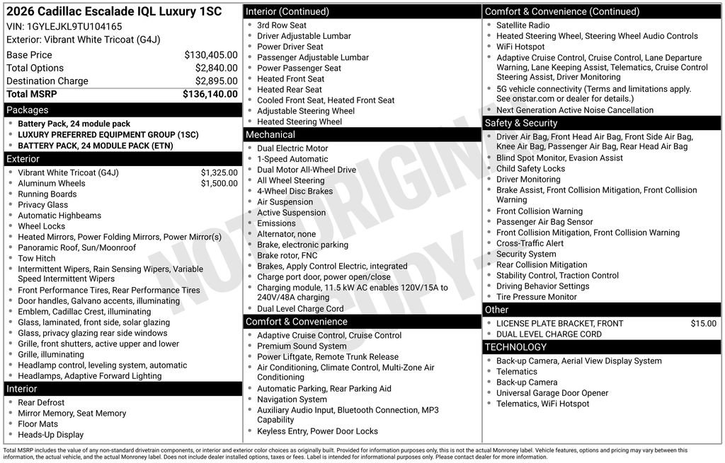 Used 2026 Cadillac Escalade IQL Luxury AWD/4WD image 46