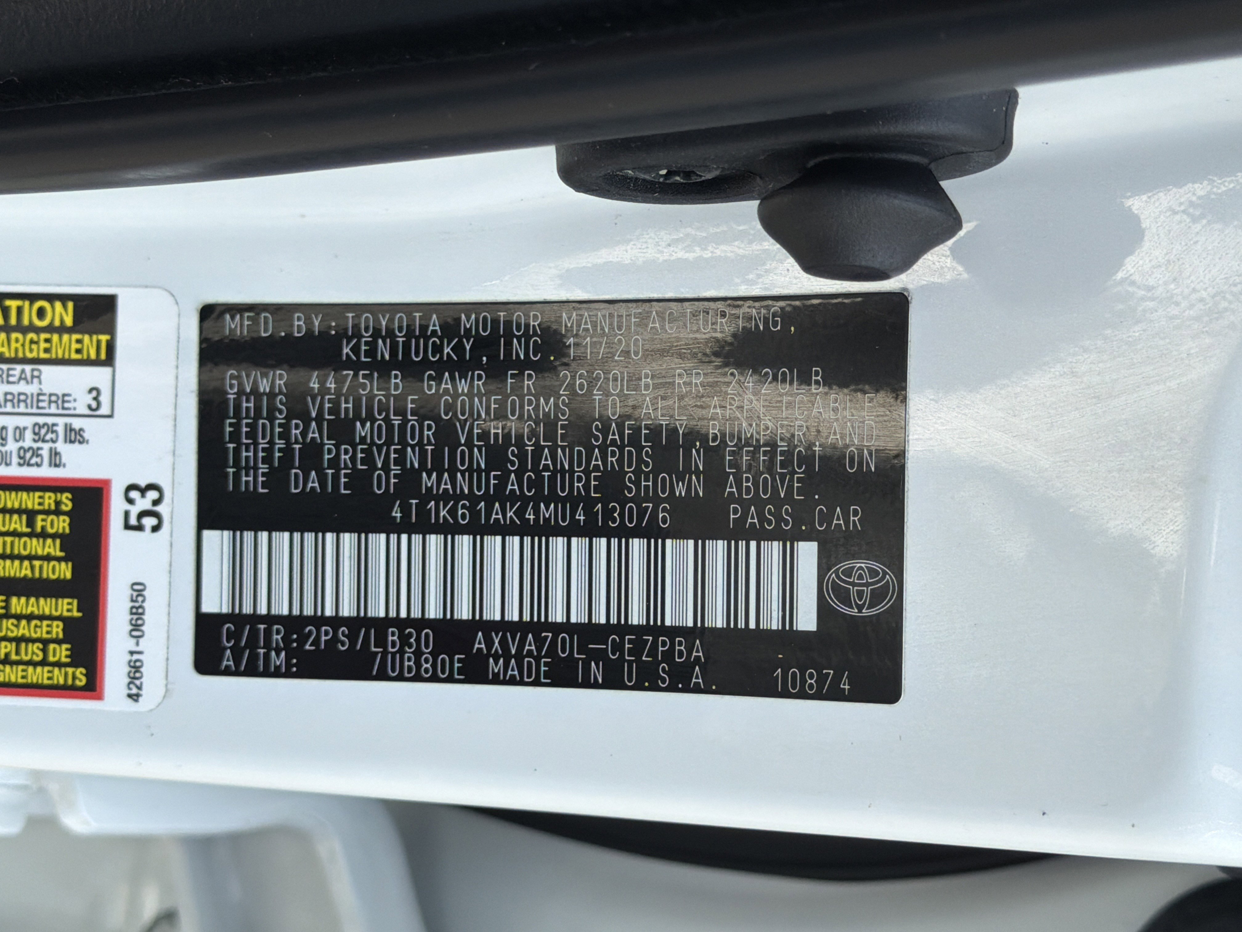 Used 2021 Toyota Camry XSE w/ Navigation Package FWD image 32