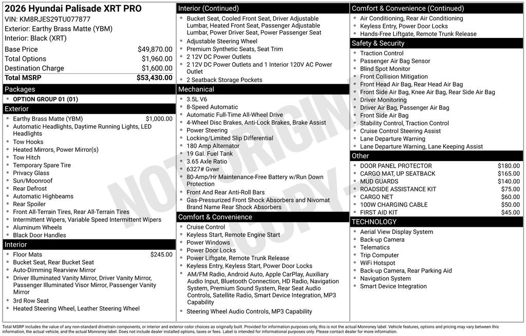 New 2026 Hyundai Palisade XRT Pro image 36