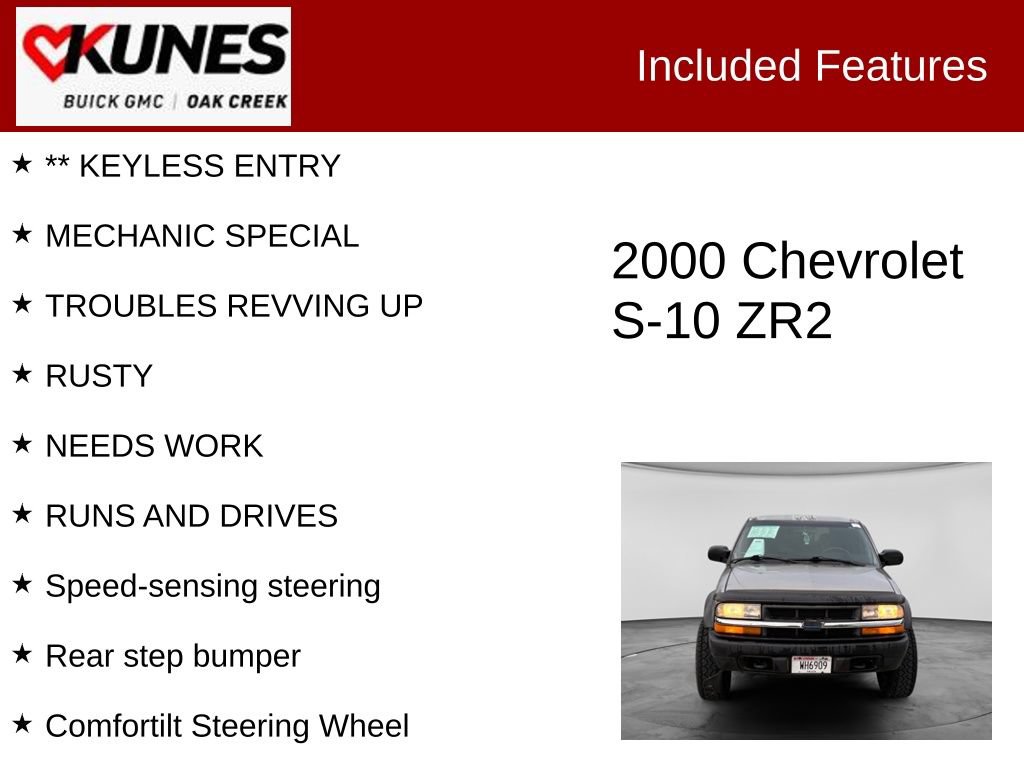 Used 2000 Chevrolet S10 Pickup 4x4 Extended Cab w/ Preferred Equipment Group image 2