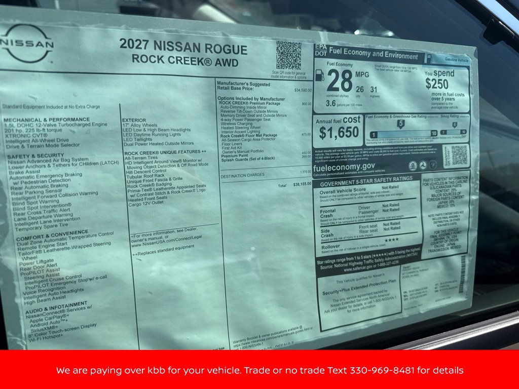 New 2027 Nissan Rogue SV w/ Rock Creek Premium Package AWD/4WD image 46