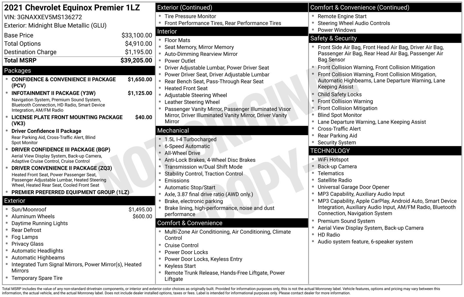 Used 2021 Chevrolet Equinox Premier AWD/4WD image 28
