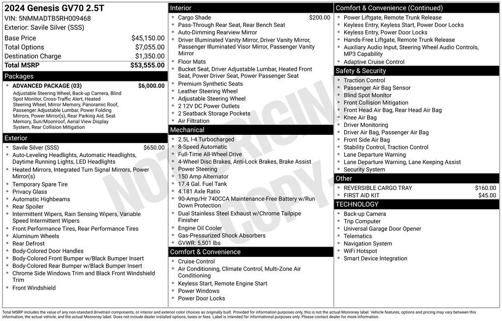Certified 2024 Genesis GV70 2.5T w/ Advanced Package AWD/4WD image 24