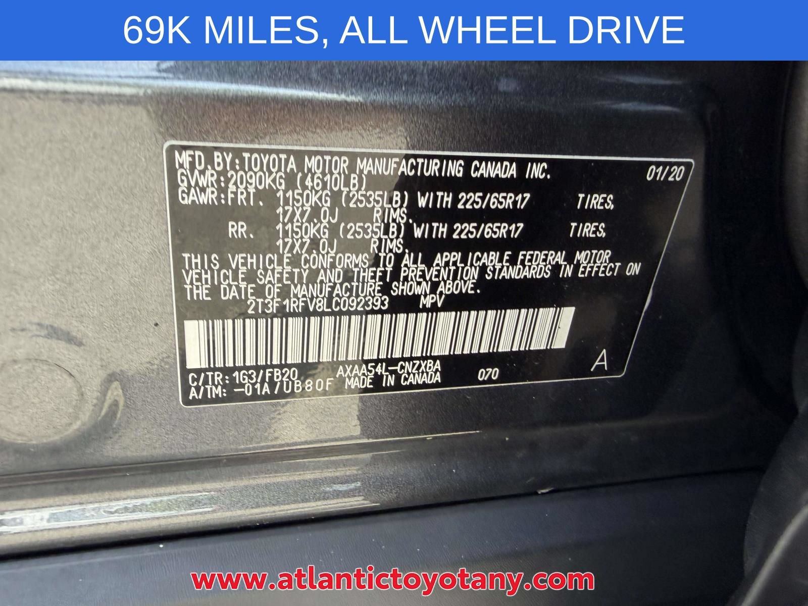 Used 2020 Toyota RAV4 LE w/ Carpet Mat Package AWD/4WD image 19