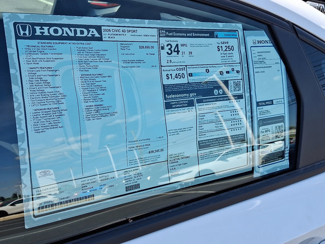 New 2026 Honda Civic Sport image 20