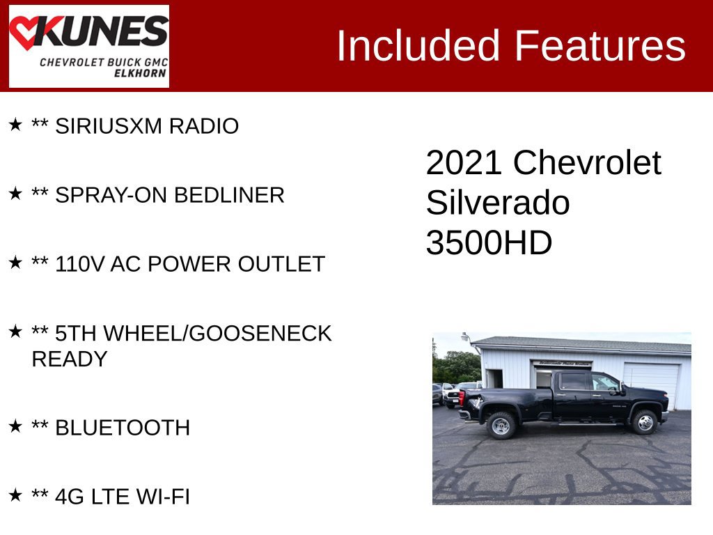 Used 2021 Chevrolet Silverado 3500 LTZ w/ LTZ Convenience Package AWD/4WD image 3