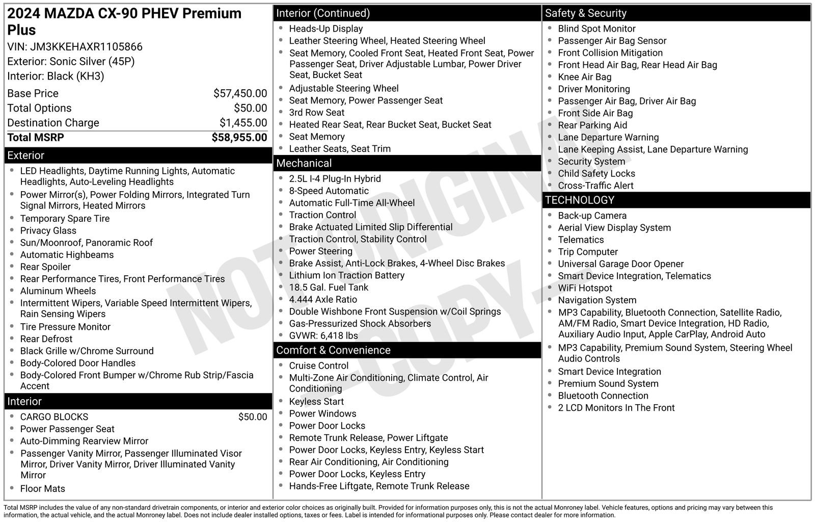 Certified 2024 MAZDA CX-90 Plug-In Hybrid w/ Premium Plus AWD/4WD image 29