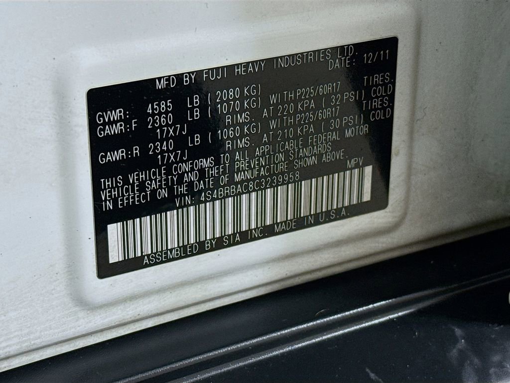 Used 2012 Subaru Outback 2.5i w/ Alloy Wheel Pkg image 33