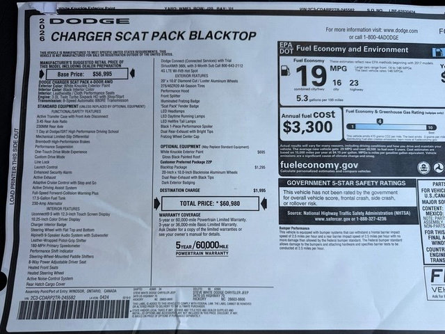 New 2026 Dodge Charger Scat Pack image 28