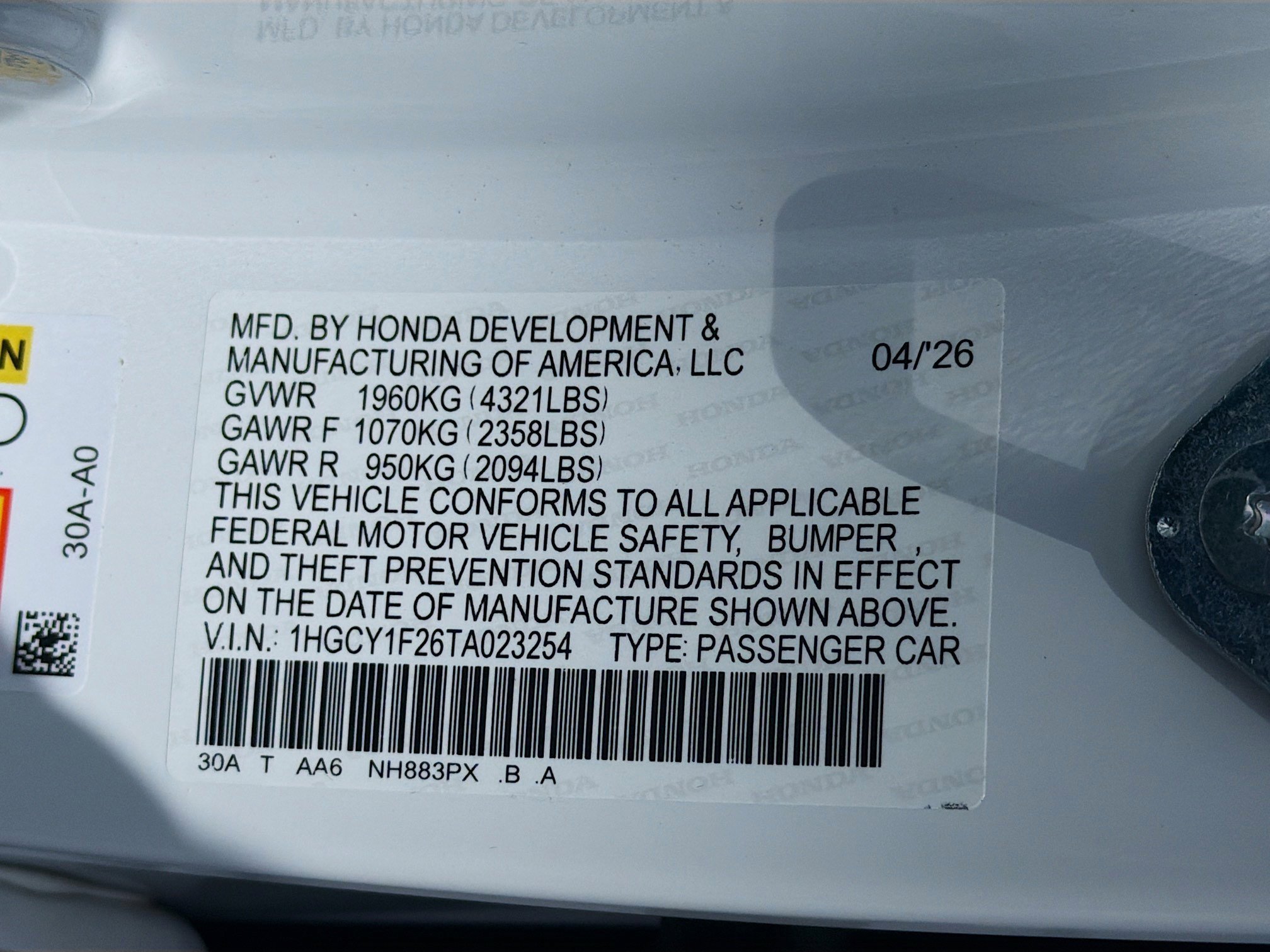 New 2026 Honda Accord LX image 29