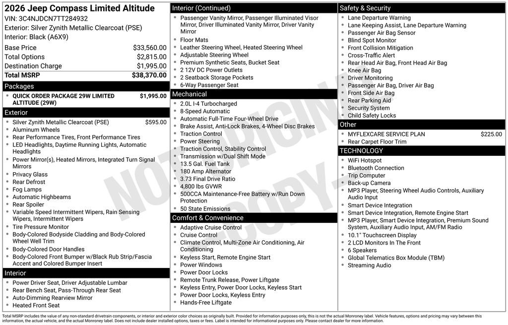 New 2026 Jeep Compass Limited AWD/4WD image 23