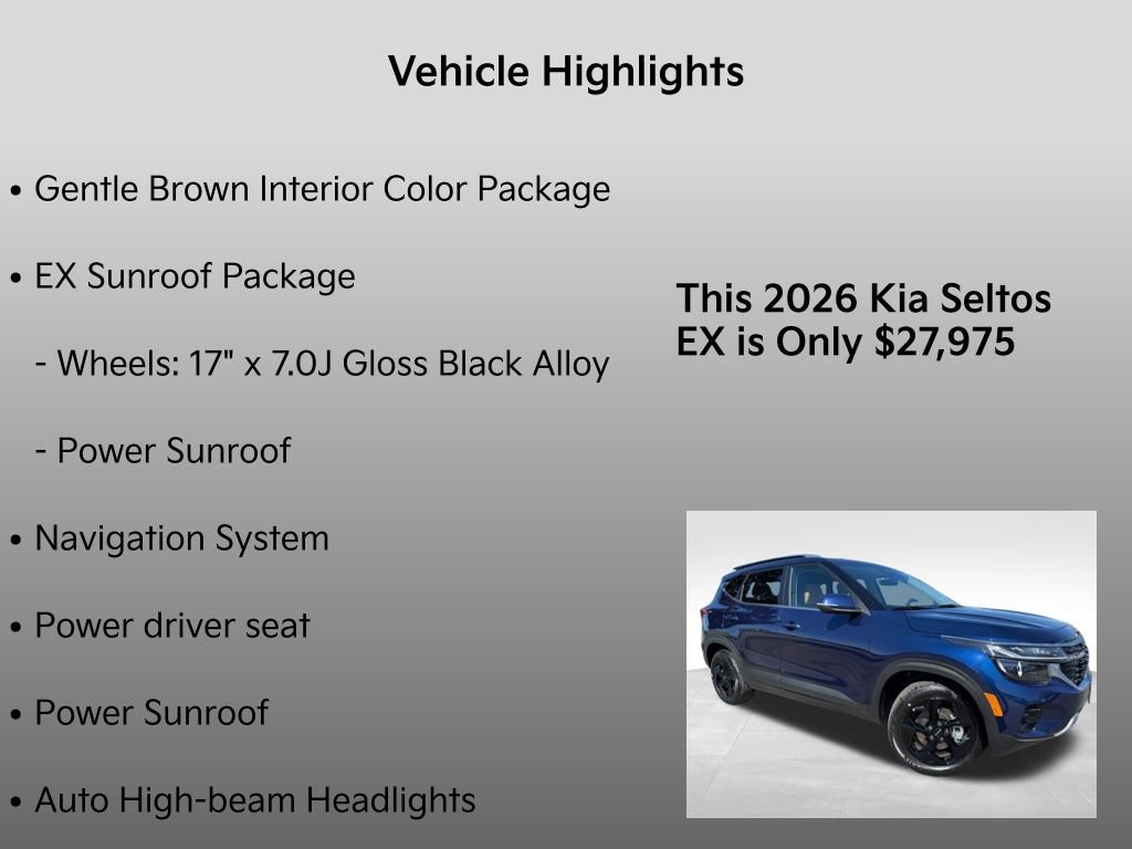 New 2026 Kia Seltos EX w/ EX Sunroof Package AWD/4WD image 31