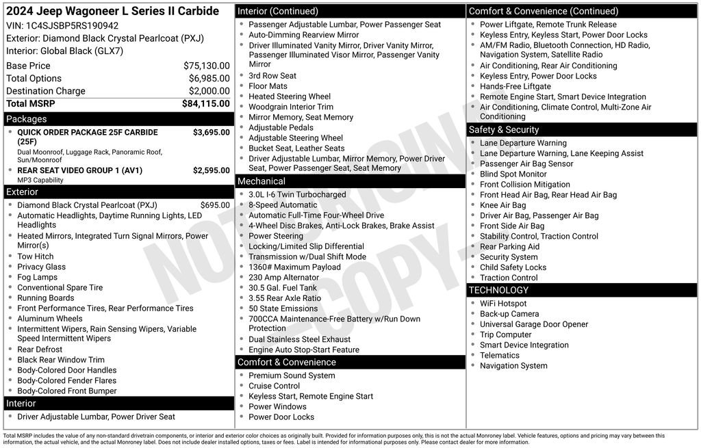 Certified 2024 Jeep Wagoneer L Series II AWD/4WD image 25