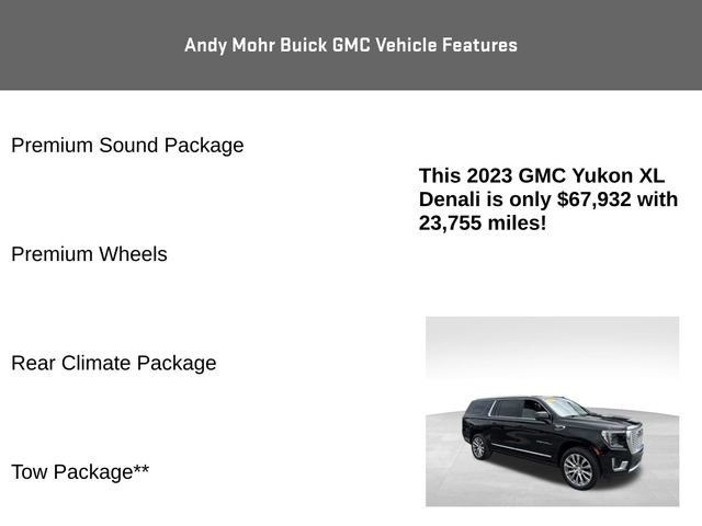Used 2023 GMC Yukon XL Denali w/ Denali Reserve Package AWD/4WD image 12