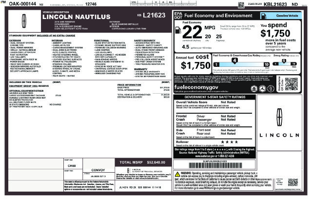 Used 2019 Lincoln Nautilus Reserve AWD/4WD image 41