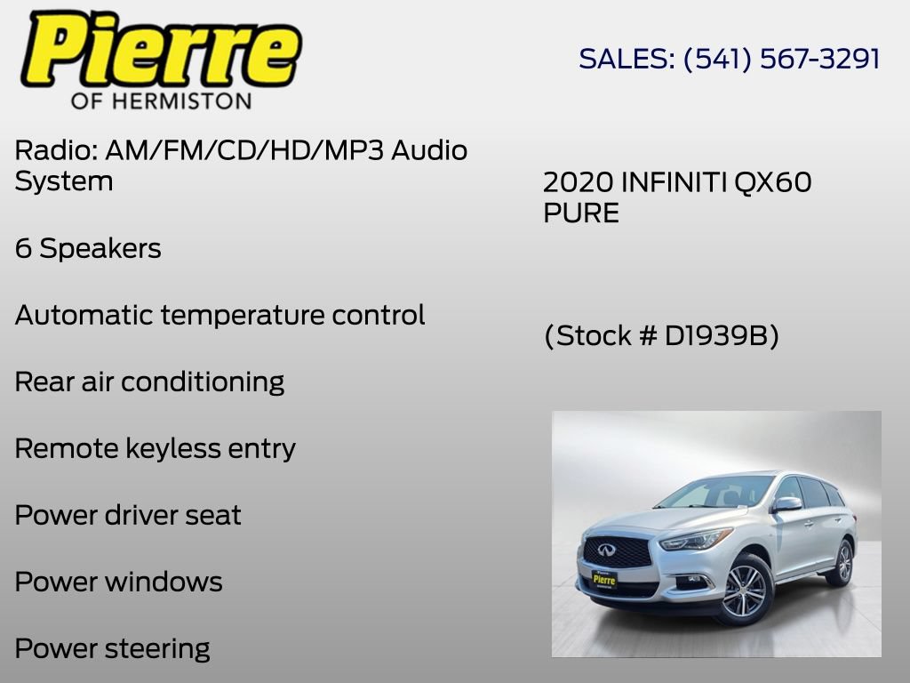 Used 2020 INFINITI QX60 Pure FWD image 6