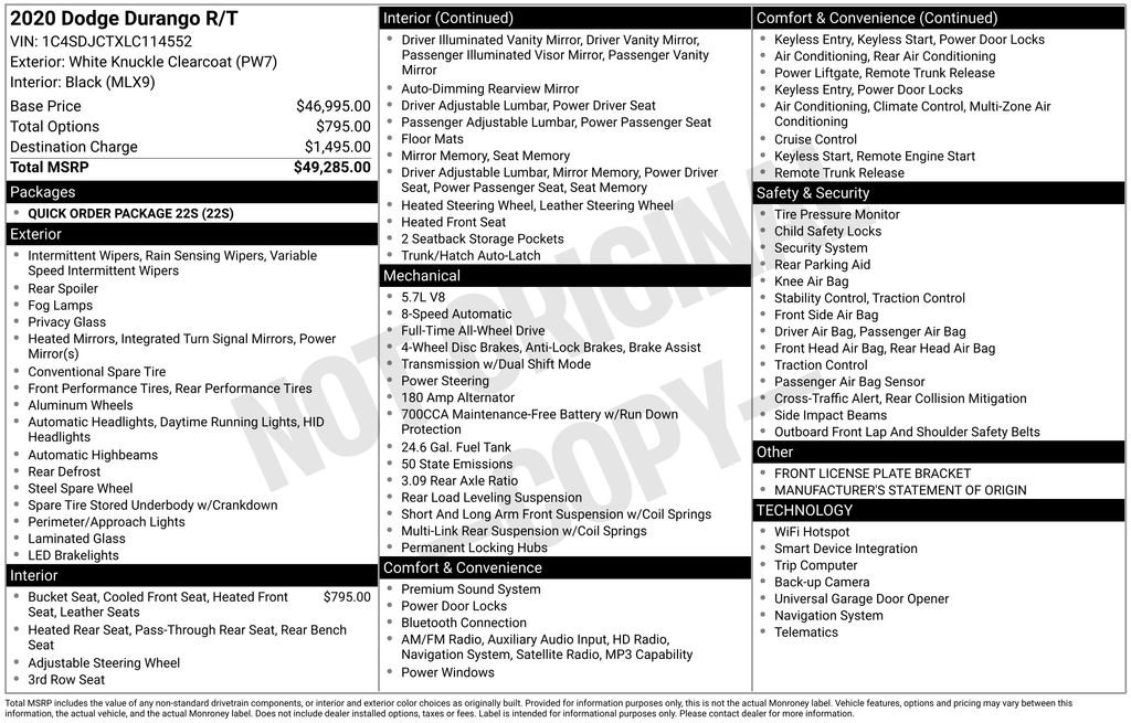 Certified 2020 Dodge Durango R/T image 10