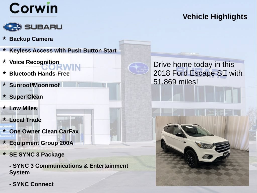Used 2018 Ford Escape SE w/ SE Sport Appearance Package AWD/4WD image 6