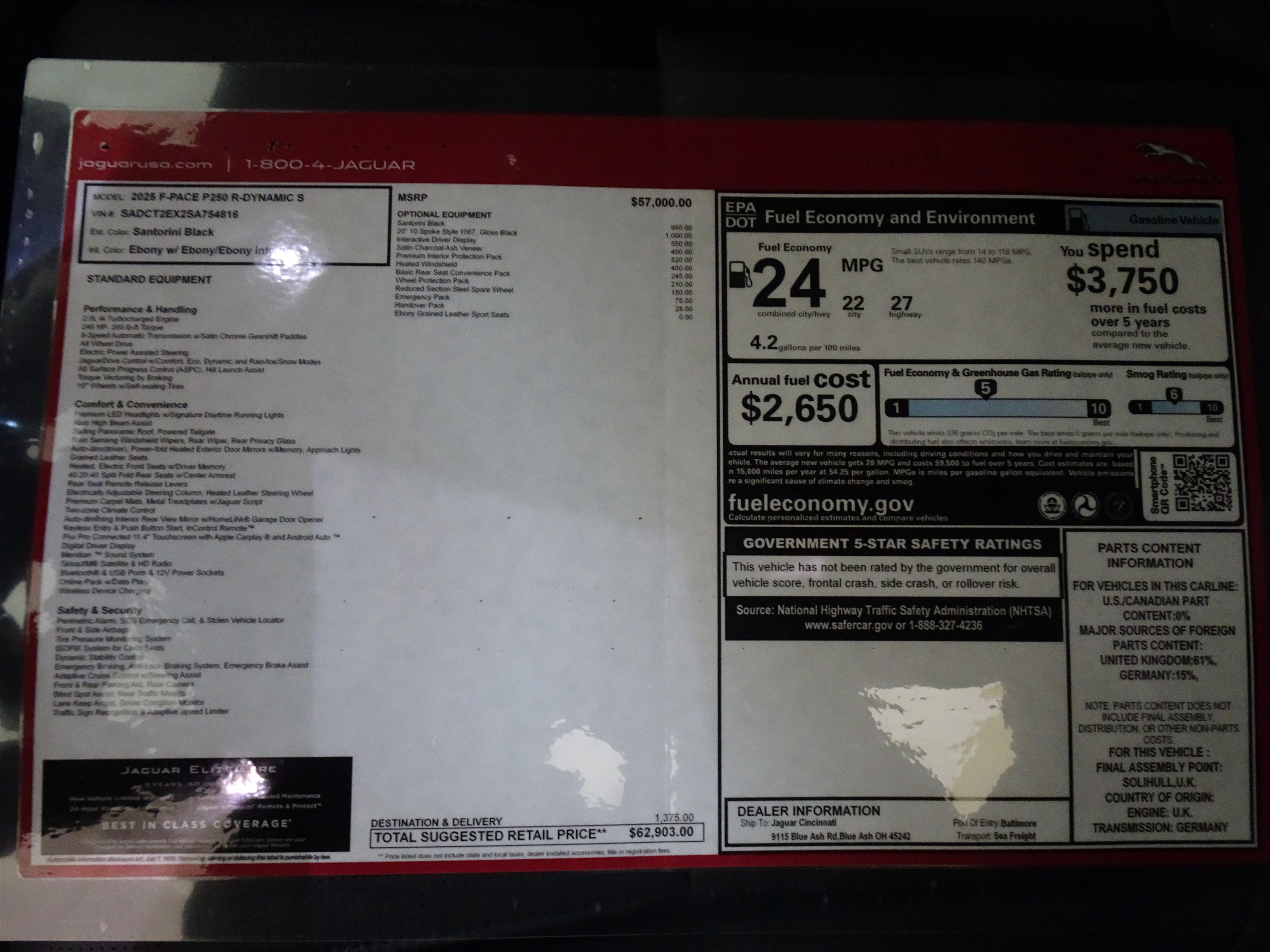 New 2025 Jaguar F-PACE R-Dynamic S image 3