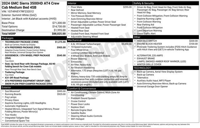 Used 2024 GMC Sierra 3500 AT4 w/ Technology Package image 46