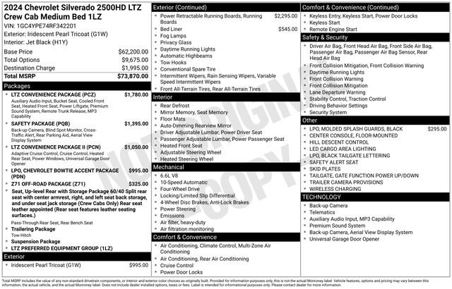 Used 2024 Chevrolet Silverado 2500 LTZ w/ LTZ Convenience Package AWD/4WD image 9