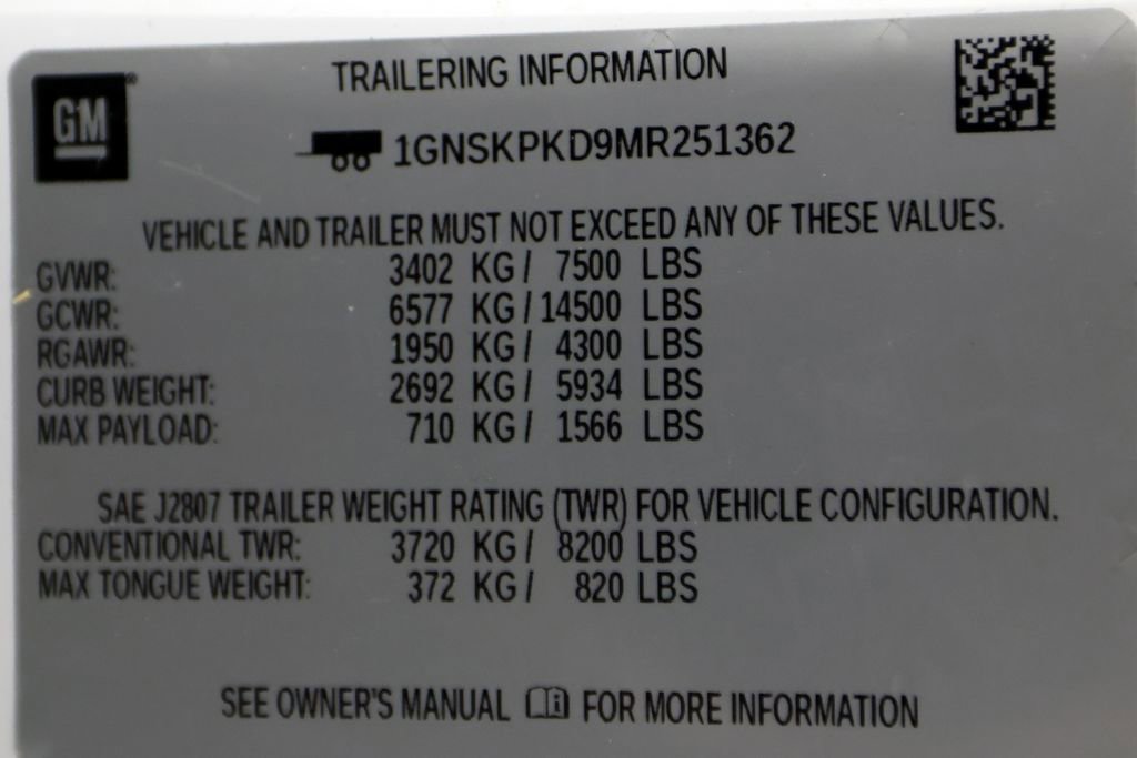 Used 2021 Chevrolet Tahoe Z71 w/ Luxury Package AWD/4WD image 58