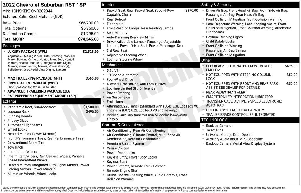 Used 2022 Chevrolet Suburban RST w/ Luxury Package AWD/4WD image 28
