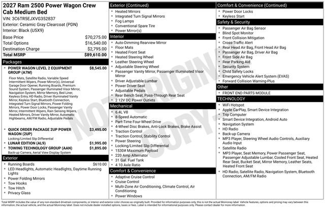 New 2027 RAM 2500 Power Wagon AWD/4WD image 4