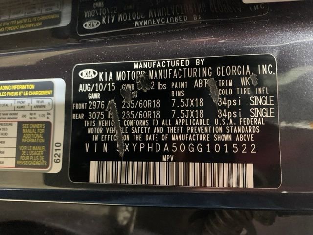 Used 2016 Kia Sorento EX w/ EX Premium Package image 16