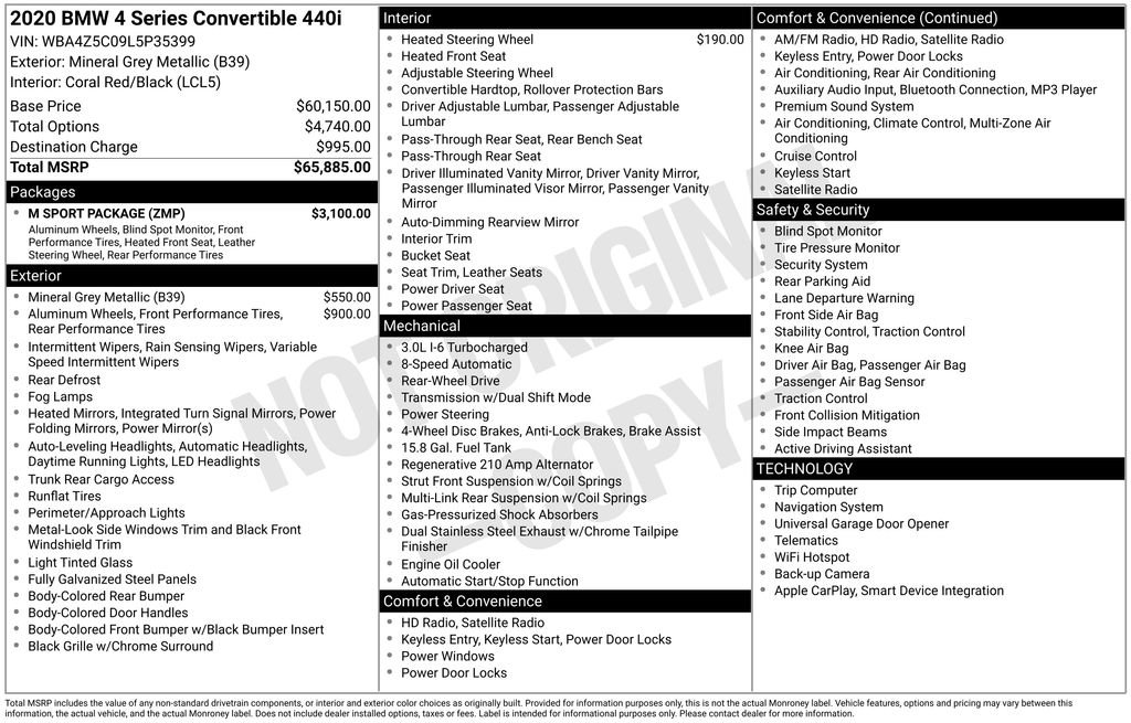 Used 2020 BMW 440i 440i w/ M Sport Package image 6