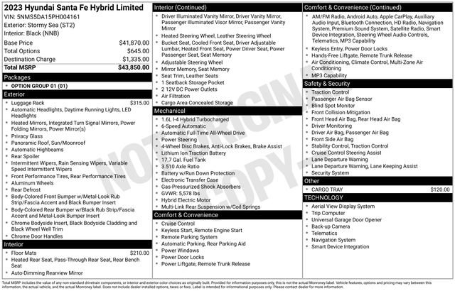 Used 2023 Hyundai Santa Fe Limited AWD/4WD image 2
