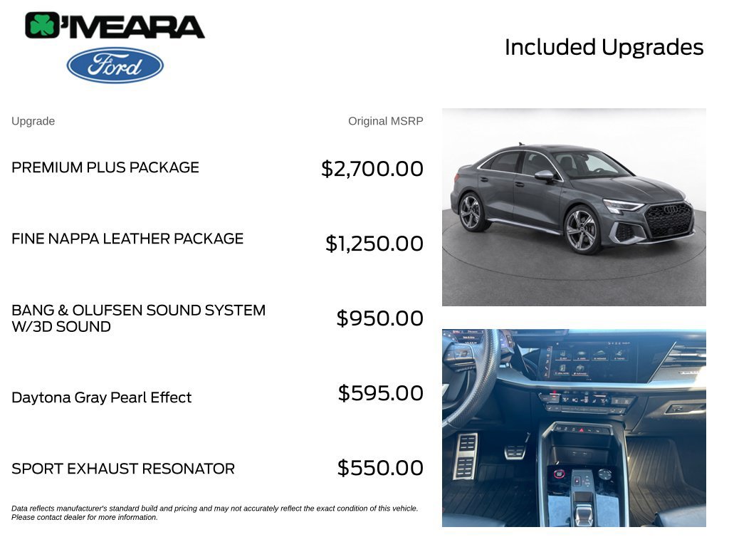 Used 2023 Audi S3 Premium Plus w/ Premium Plus Package AWD/4WD image 4
