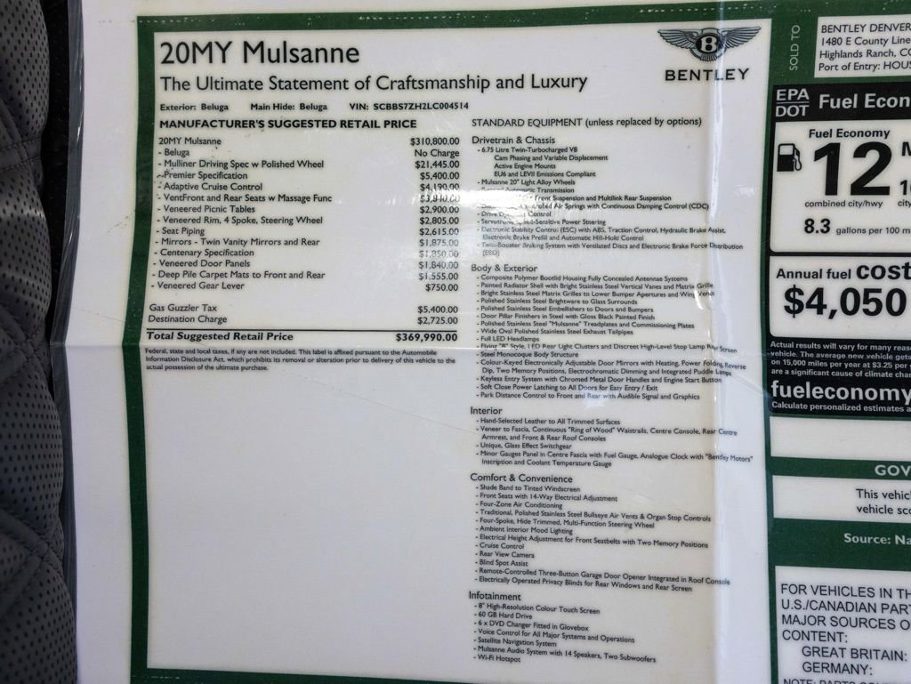 Used 2020 Bentley Mulsanne image 72